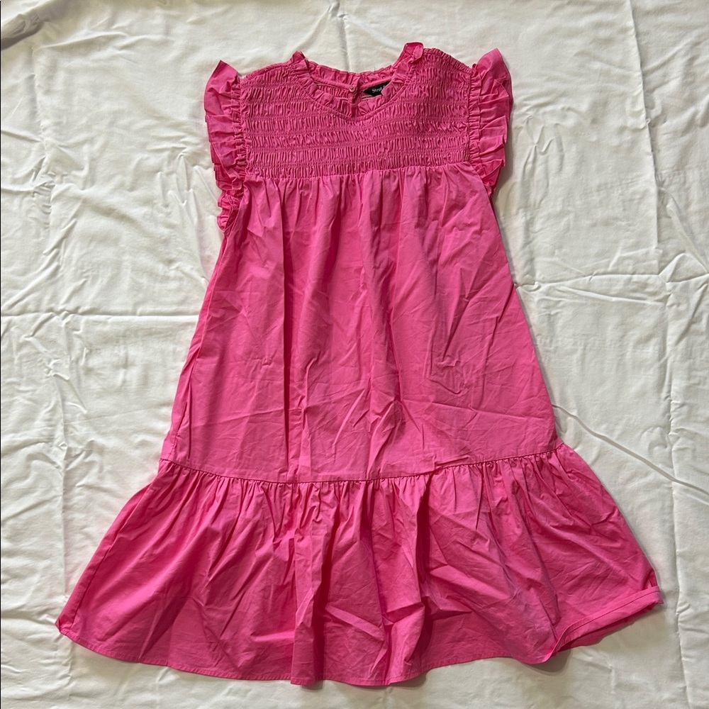 Strut & Bolt Bright Pink Flared Mini Dress Women’s Small Like New